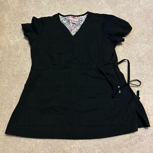 Koi Black Scrub Top